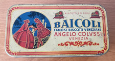 SCATOLA DI LATTA  PUBBLICITA'  BAICOLI  BISCOTTI VENEZIANI ANGELO COLUSSI