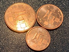 Monete da 1+2+5 centesimi in