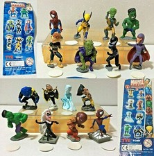 SUPERHEROES PERSONAGGI GASHAPON TOMY MARVEL HEROES BOBBLE HEADS FIGURE SET 1 E 2