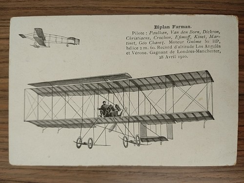 Biplan farman cartolina - farman,