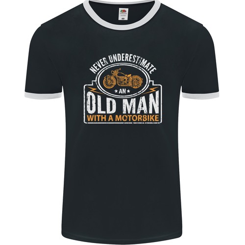 Uomo anziano moto biker - uomo,