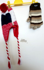 brekka cappello berretto pile 2 trecce + Paio Guanti Thiusulet tg. S.    ONT