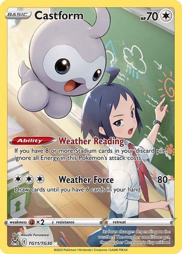 Castform tg11 tg30 pokemon - castform,