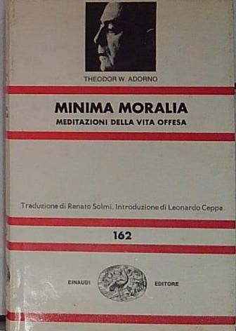 Adorno minima moralia - adorno,