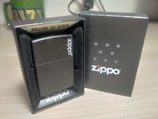 Accendino Zippo Matte Nero Con Logo, Nuovo Con Garanzia 