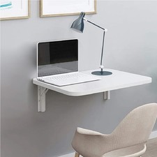 Tavolo Pieghevole a Muro Salvaspazio Multiuso in MDF Bianco 80x40cm