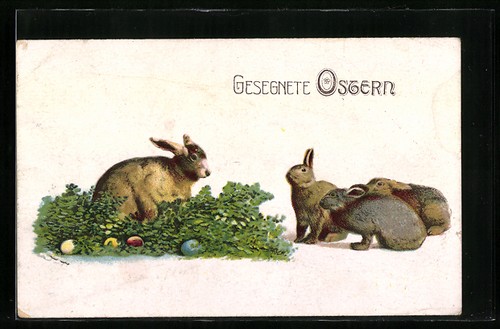 Cartolina coniglietti pasquali