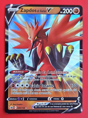 Carta pokemon zapdos galar - di,