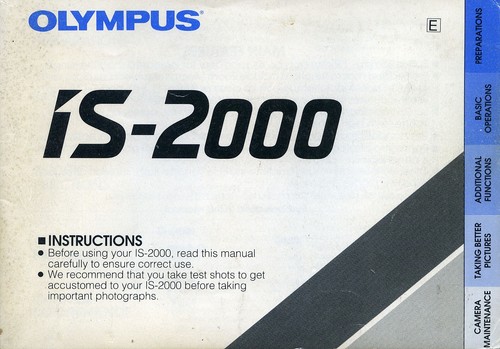 Olympus 2000 manuale - olympus,