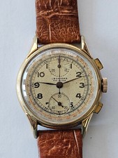 LEONIDAS-CRONO MANUALE-ANNI 50-VALJOUX 77-RUOTA A COLONNE-QUADRANTE ORIGINALE