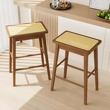 Sgabelli da Bar in Rattan Set