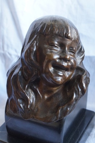 Scultura bronzo bambina - bambina, di