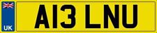 Allen U Alan Allan Alen Aileen targa privata immatricolazione auto Regno Unito A13 LNU