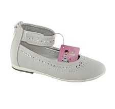 ASSO scarpa ballerina cinturino velcro cerniera BIMBA Siver 33018 num.i 31 33 36