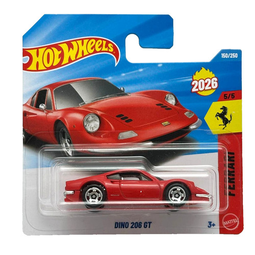 Dino 206 red hot wheels - dino,