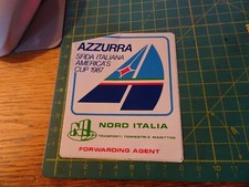 ADESIVO STICKER kleber vintage azzurra barca a vela america's cup 1987 PIEGA
