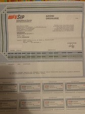 Certificato Azionario - Sip da 10 azioni - 02 Marzo 1992