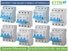 ETTROIT INTER. MAGNETOTERM. DIFFERENZIALI SALVAVITA 4MODULI 3P+N 380V 300mA 6KA