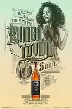 Insegna in metallo stile retrò Havana Club Rum Advert look invecchiato vintage, mancavia bar pub