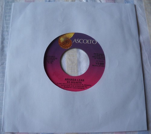 Amanda lear regrets - regrets, 45