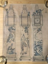 Disney PETER PAN Big Ben Concept Art per Scultura - Campanellino Captain Hook