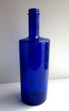 Bottiglia vintage vetro blu - bottiglia,