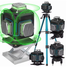 LIVELLA LASER TRACCIATORE AUTOLIVELLANTE 4D 16 LINEE 360° ROTAZIONE LINEA VERDE