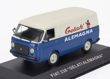 MODELLINO FURGONE STATICO FIAT 238 VAN GELATI ALEMAGNA 1972 BLU SCALA 1/43