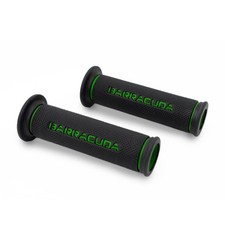 BARRACUDA COPPIA DI MANOPOLE UNIVERSALE BASIC RACING NERO VERDE GOMMA