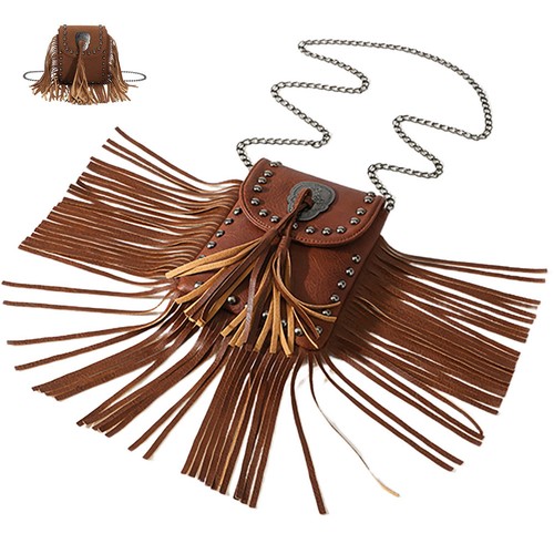 Borsa tracolla con frange - tracolla,
