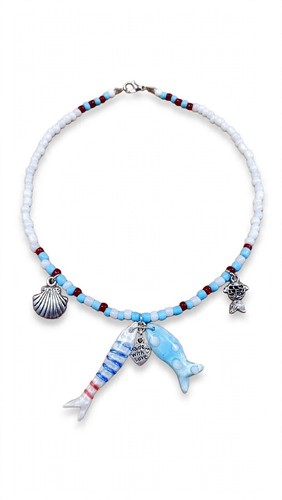 Collana pesciolini mare fatta - pesciolini,