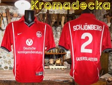 Maglia Kaiserslautern 1999-2000 Nike nr. 2 Schjönberg rare vintage trikot shirt