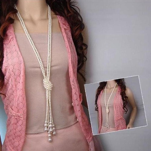 Collana perle bianche donna - bianche,