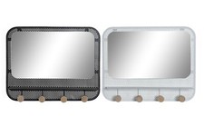 ATTACCAPANNI A PARETE  4 POSTI APPENDIABITI  APPENDINO ingresso SPECCHIO MURO