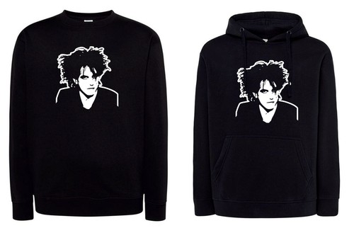 Felpa robert smith nera - felpa, con