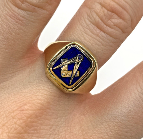 Anello massonico oro ct - anello,