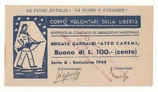100 LIRE  BUONO CORPO