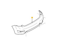 ford focus cmax 2007-2011 paraurti posteriore con primer originale 1500402