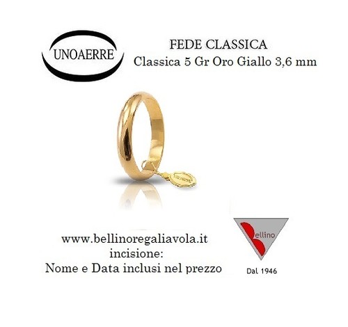 Fede nuziale unoaerre - fede, 5