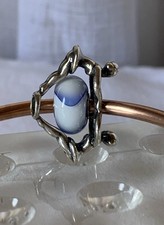 Ciondolo Trollbeads Blu Bianco