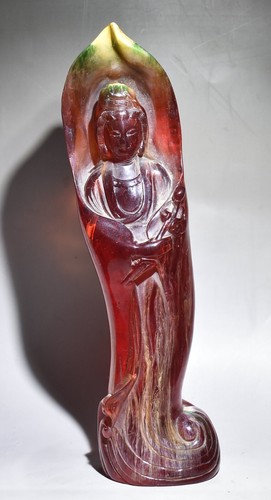 Scultura dea ambra rossa - scultura, 11,2"