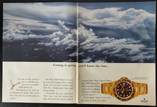 ROLEX OYSTER GMT-MASTER II CAPTAIN STEVE WAND Pubblicità 2 pagine 1997 OROLOGIO 