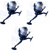 Mulinello Pesca Carpa Fondo Mare Lago Bolentino Barca Kit Combo 3 Pz. Con Filo