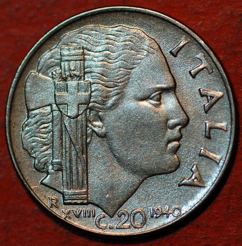 1940 italy centesimi 75 - 1940, 20