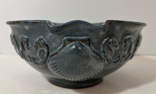 Ciotola ceramica blu firmata
