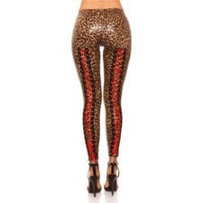 Leggings sexy lucidi con lacci