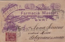 BARI:  1906 - testatina Farmacia Massari