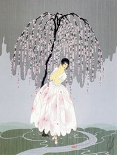 Ombrello Blossom 22x30 stampa art deco di Erte