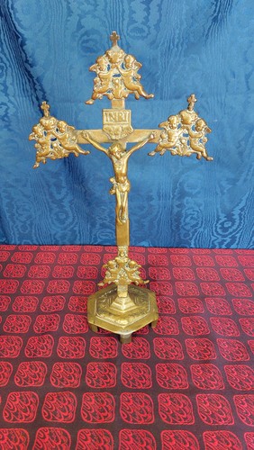 Antico crocifisso bronzo - in,