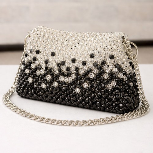 Borsa con perline cristallo - con,